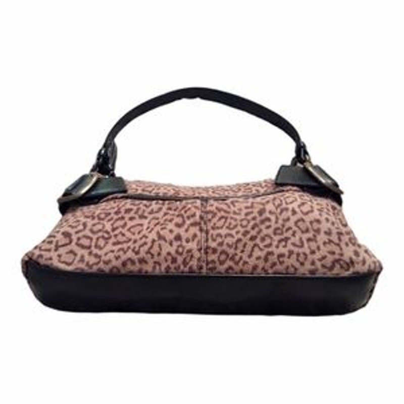 Faux Suede Mini Animal Print Shoulder Bag with Black Trim Accessory Retro Vegan