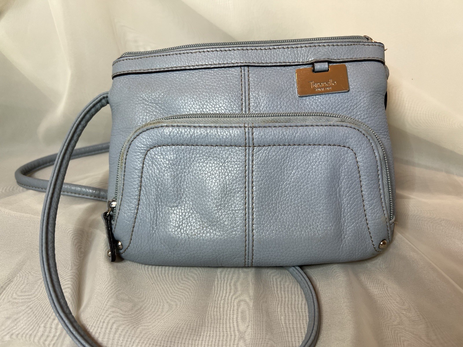 Tignanello Soft Pebbled Leather Crossbody Shoulder Bag