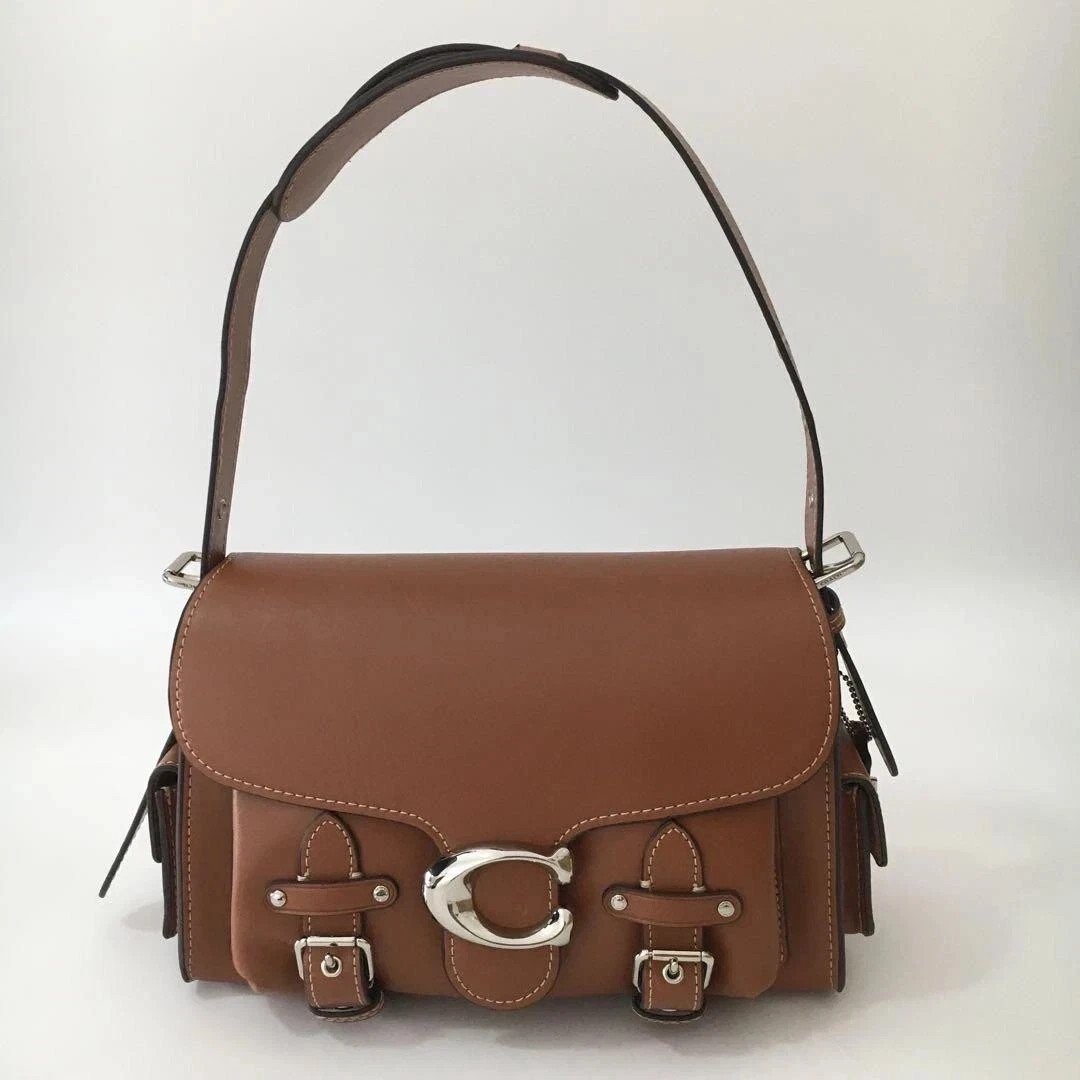 Coach CT721 Leather Soft Tabby Shoulder Bag Crossbody Brown outlet New!