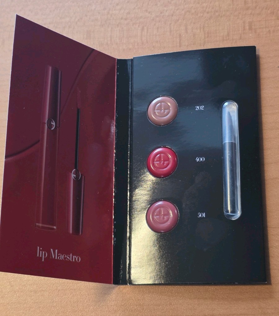 Giorgio Armani Red Cosmetic Makeup Clutch Case Purse Bag