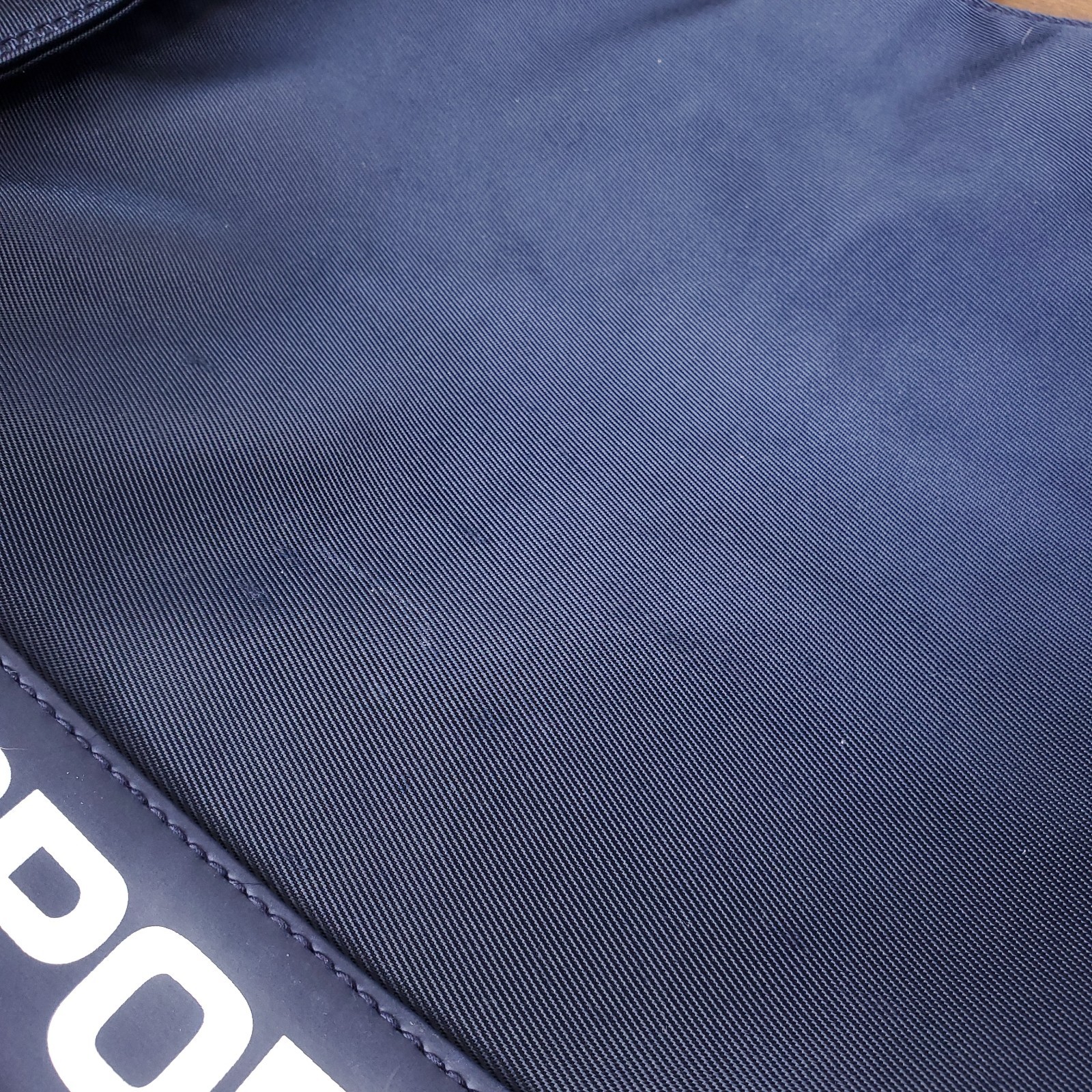Ralph Lauren Polo Sport Blue vinyl tote bag black 15″ x 12″ Vintage