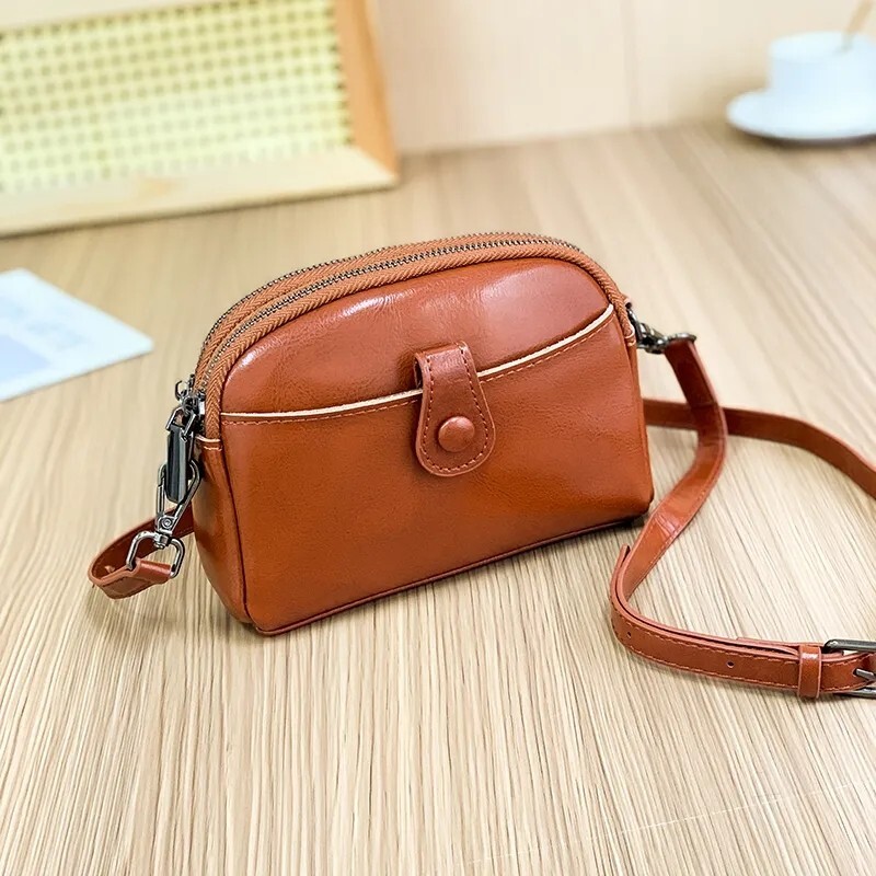 Women’s Shoulder Bag Genuine Leather Classic Envelope Small Phone Bag Crossbody