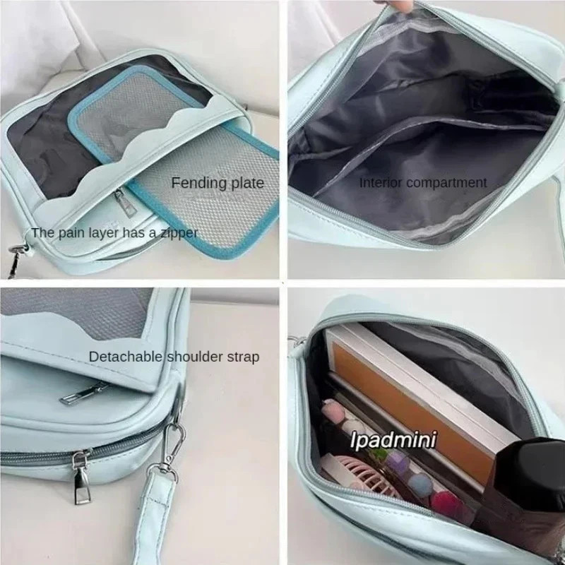 Japanese Harajuku Ita Bag for Women PU Transparent Pocket Itabag High School