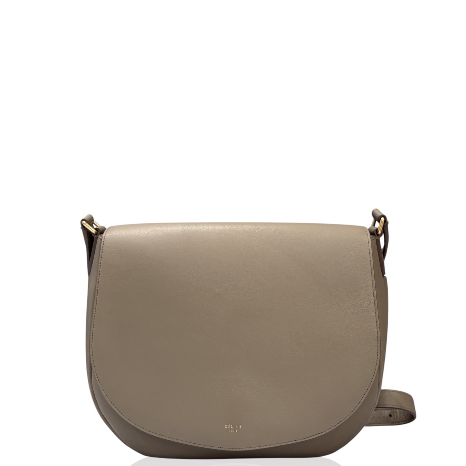 Celine Saddle Bag Grey Smooth Calfskin (ws012626e6)