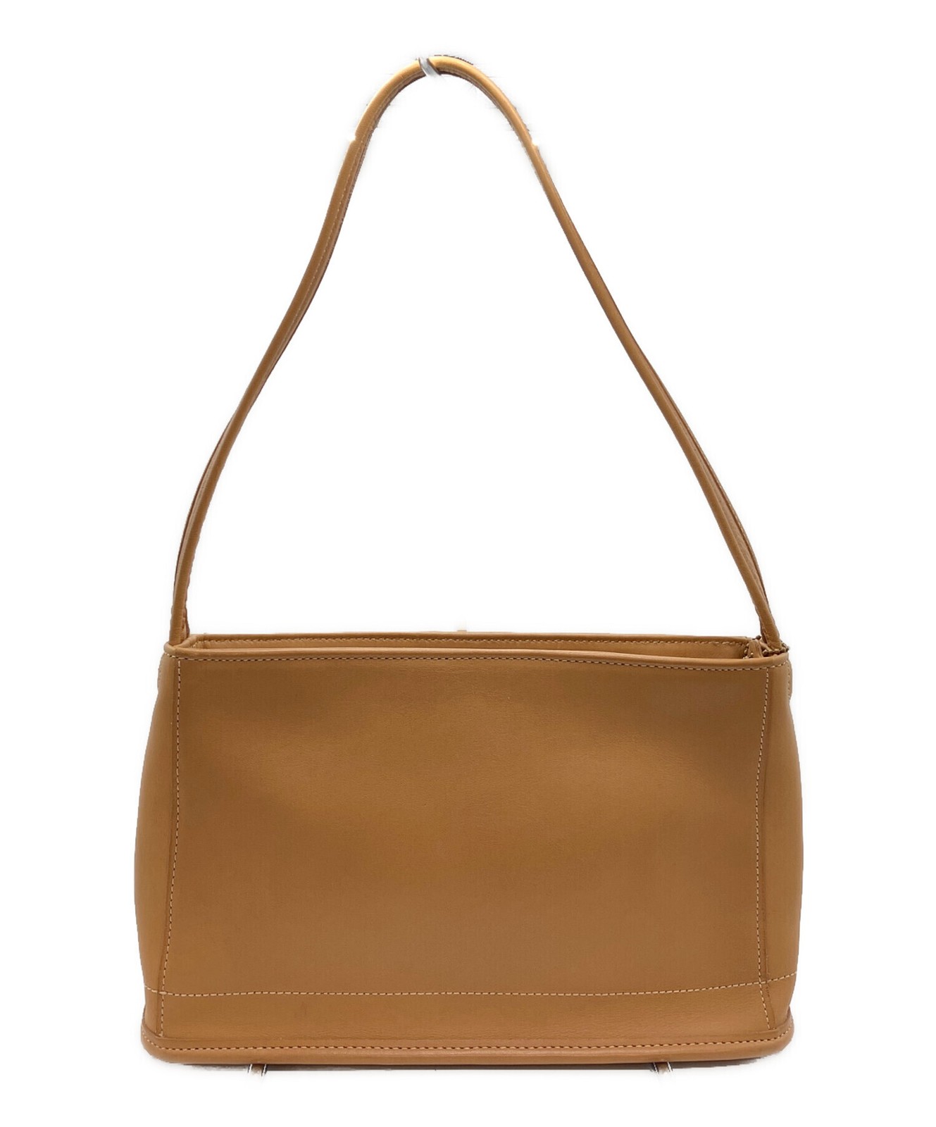 COACH 9309 Beige One Shoulder Bag Women Silver Hardware 30x18x7cm Auth