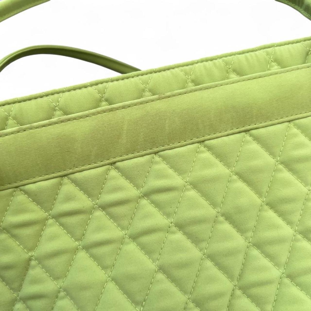 Vera Bradley TRAPEZE Key Lime Satchel Shoulder Bag Purse ExcCond