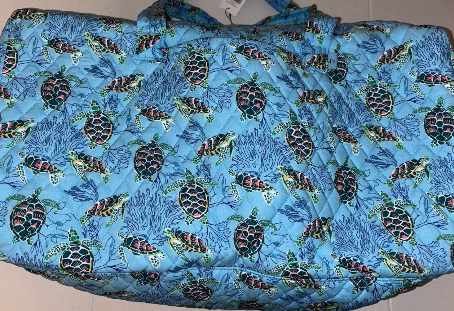 Vera Bradley Large Travel Duffel Bag Sea Turtles & Coral
