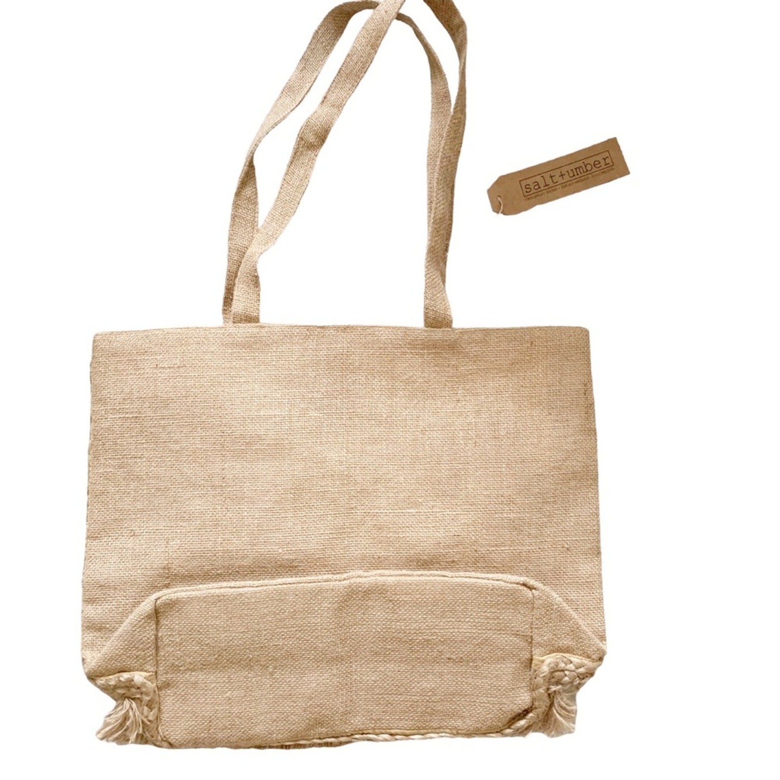 Salt + Umber Isla Jute Seashell Tote NWT
