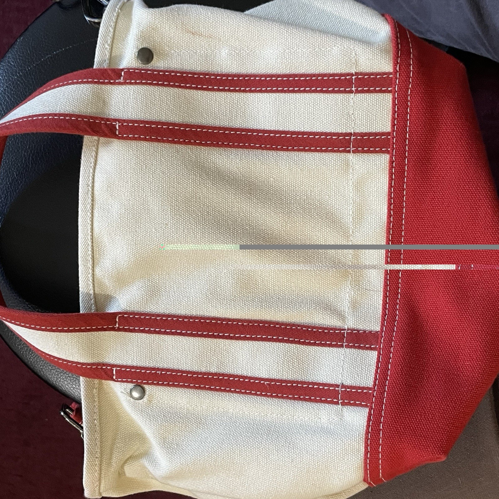 Women’s Beige/Red Tote Bag Embroidered Tomato Graphic Zip, Detachable Strap