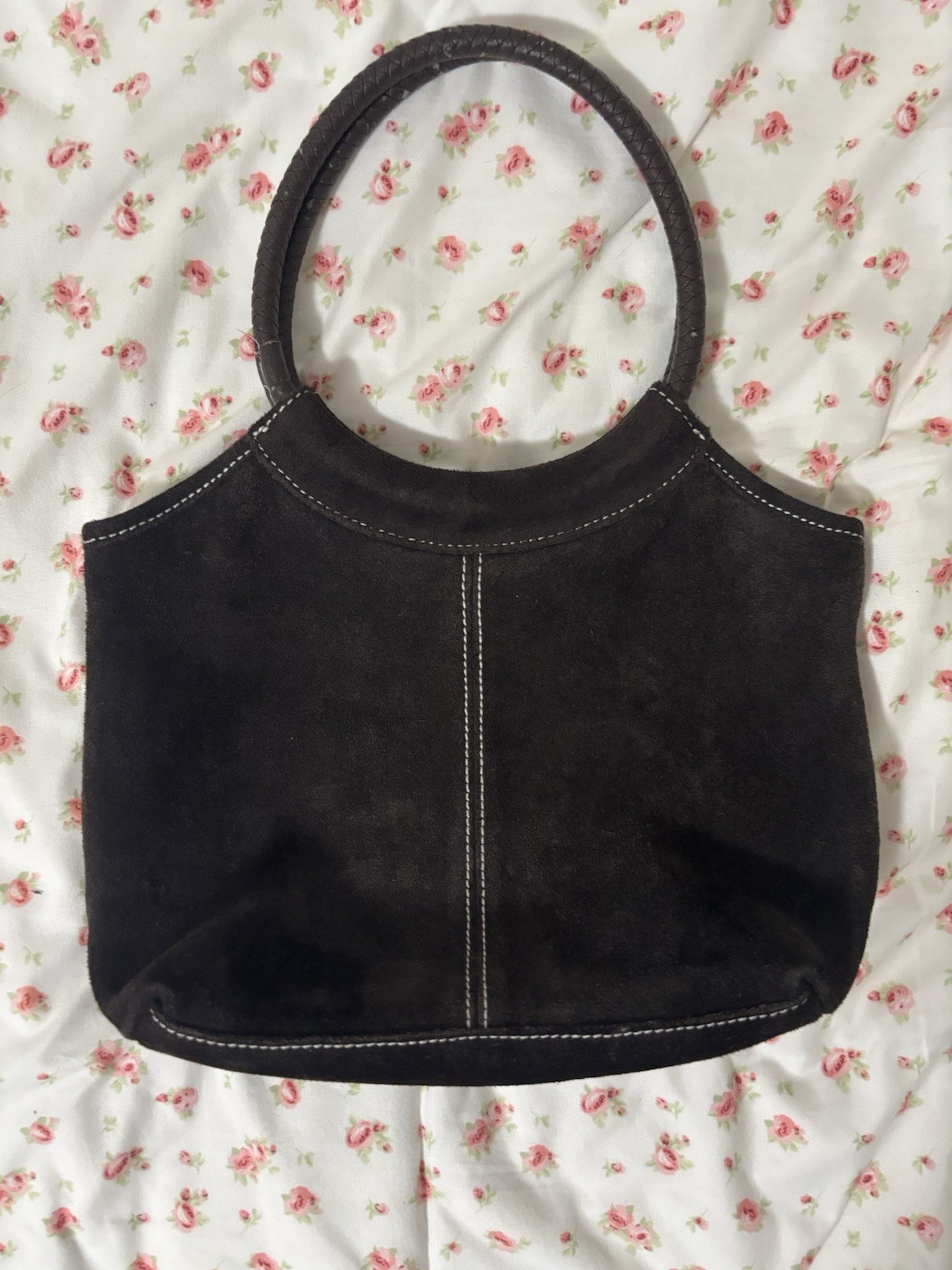 Old Navy Black Solid Top Handle Bag Snap Closure Lined Stitching Silver One Size