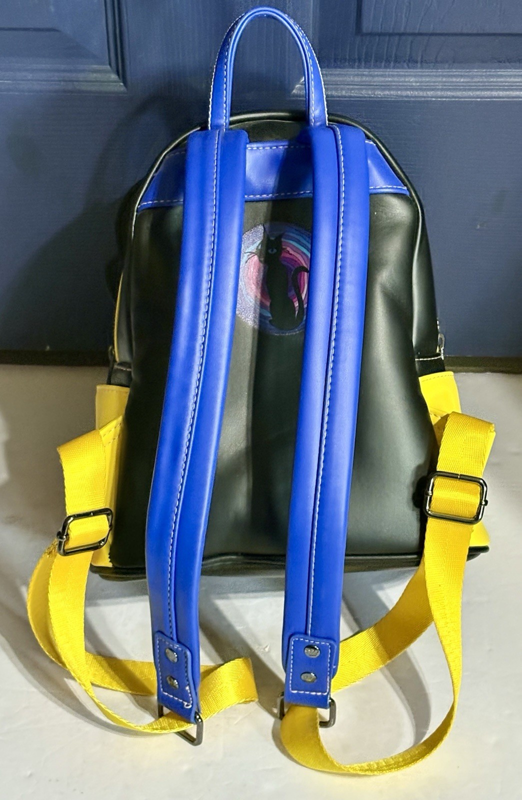 Loungefly Coraline Faux Leather Backpack Raincoat Bag Double Shoulder Straps