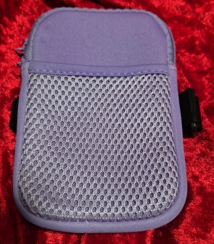 6 1/2″ x 4 1/4″ Zippered Arm Jogger Phone Media Player Purple Pouch with net pkt