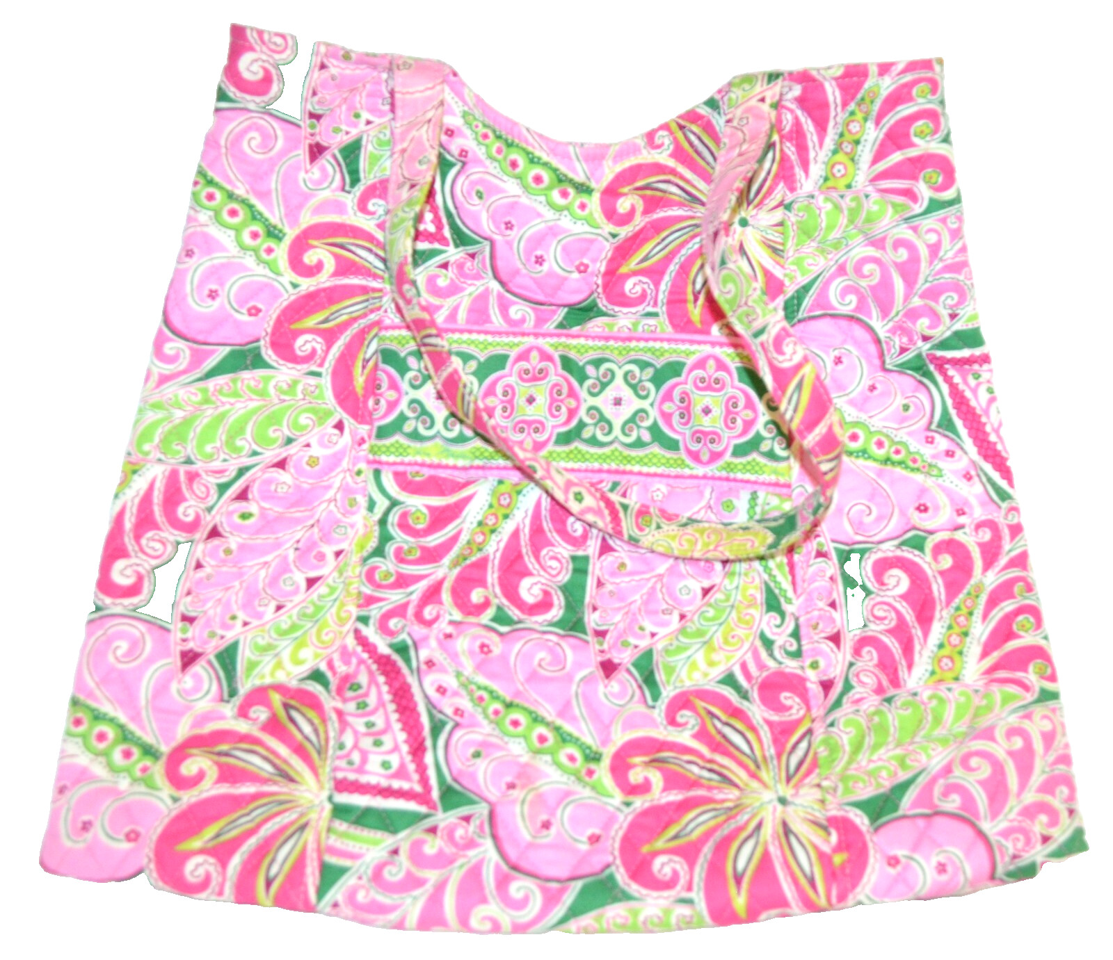 Vera Bradley Large Tote Retired Pink Pinwheel Pattern 16 x 15 inches