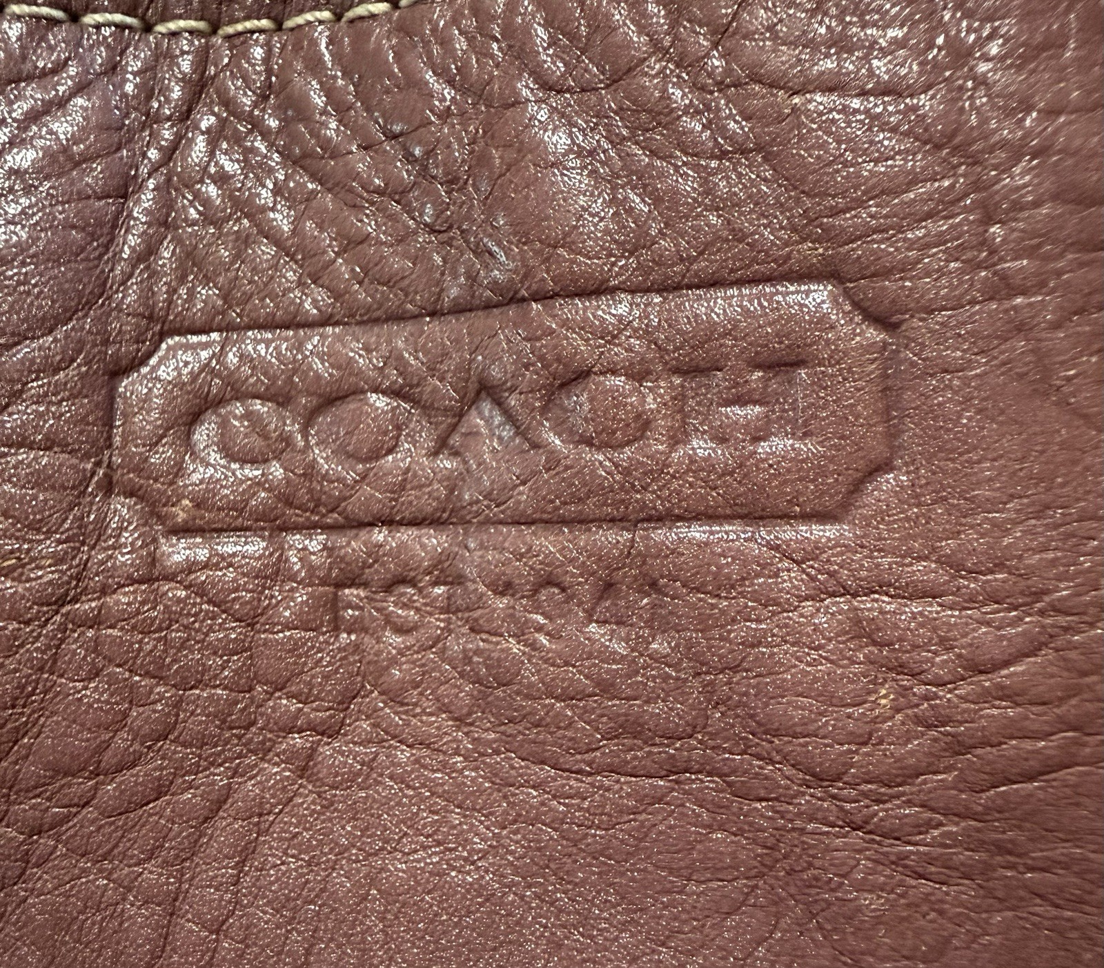 Coach Pink Signature Logo Shoulder Bag Zip Top Detachable Strap Silver