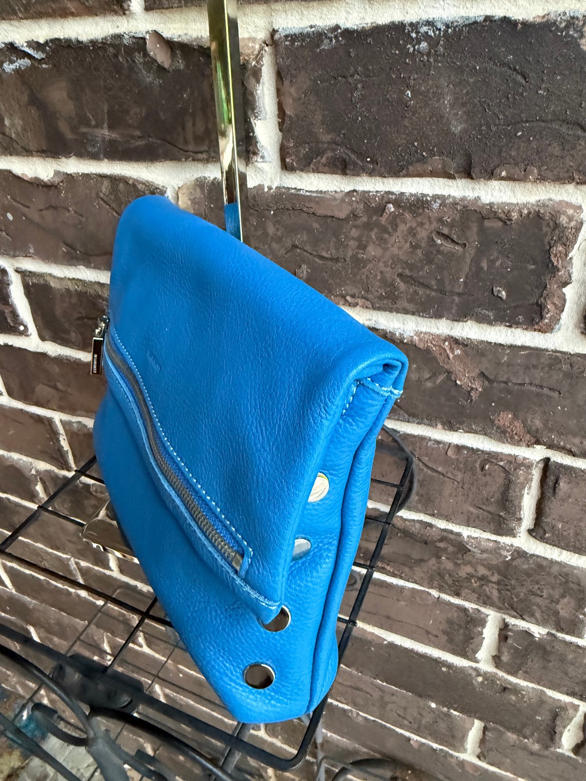 NWT $425 Hammitt VIP Medium Hydrangea Leather Crossbody Shoulder Bag blue