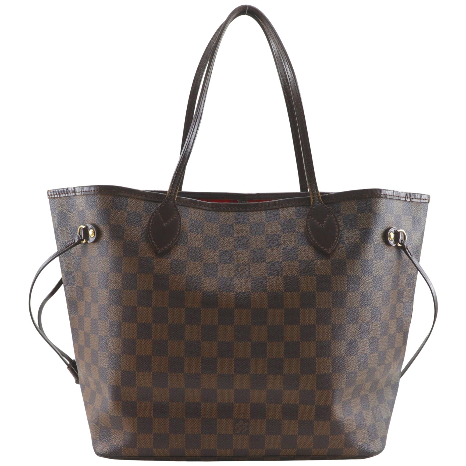 LOUIS VUITTON Neverfull MM Tote Bag N51105 Brown Damier canvas Women