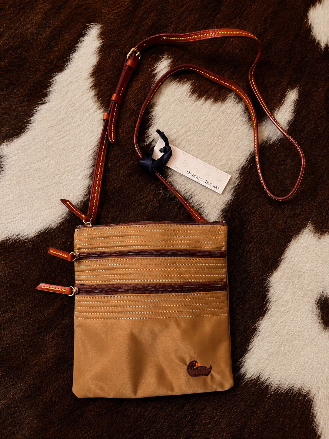 Dooney & Bourke Tan Nylon North Crossbody NWT