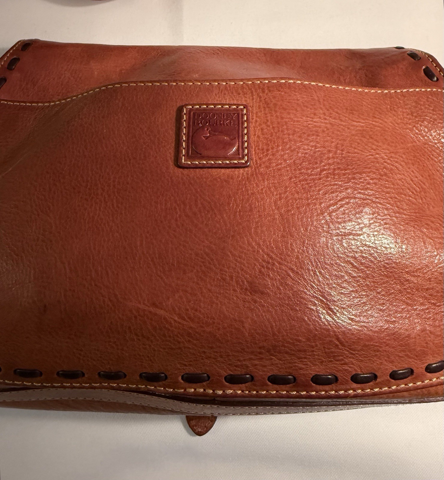 Vintage Dooney & Bourke Equestrian Leather Saddle Shoulder Crossbody Bag