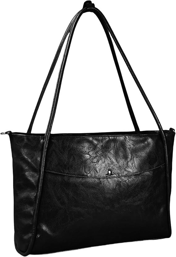 Large Tote Bag for Women Work with Zipper Vegan Leather Shoulder Bags Travel