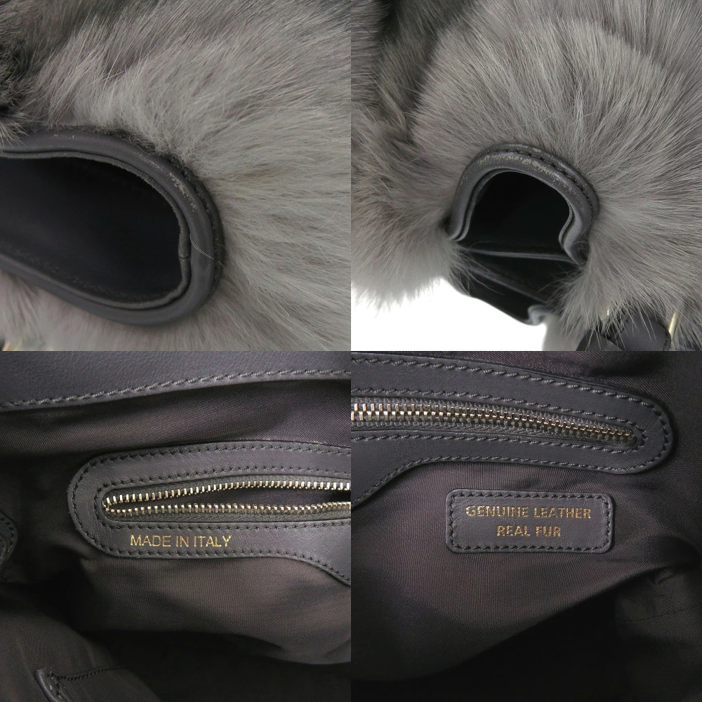 Tod’s 2way Leather Black / Gray Women’s Bag #LTB1656