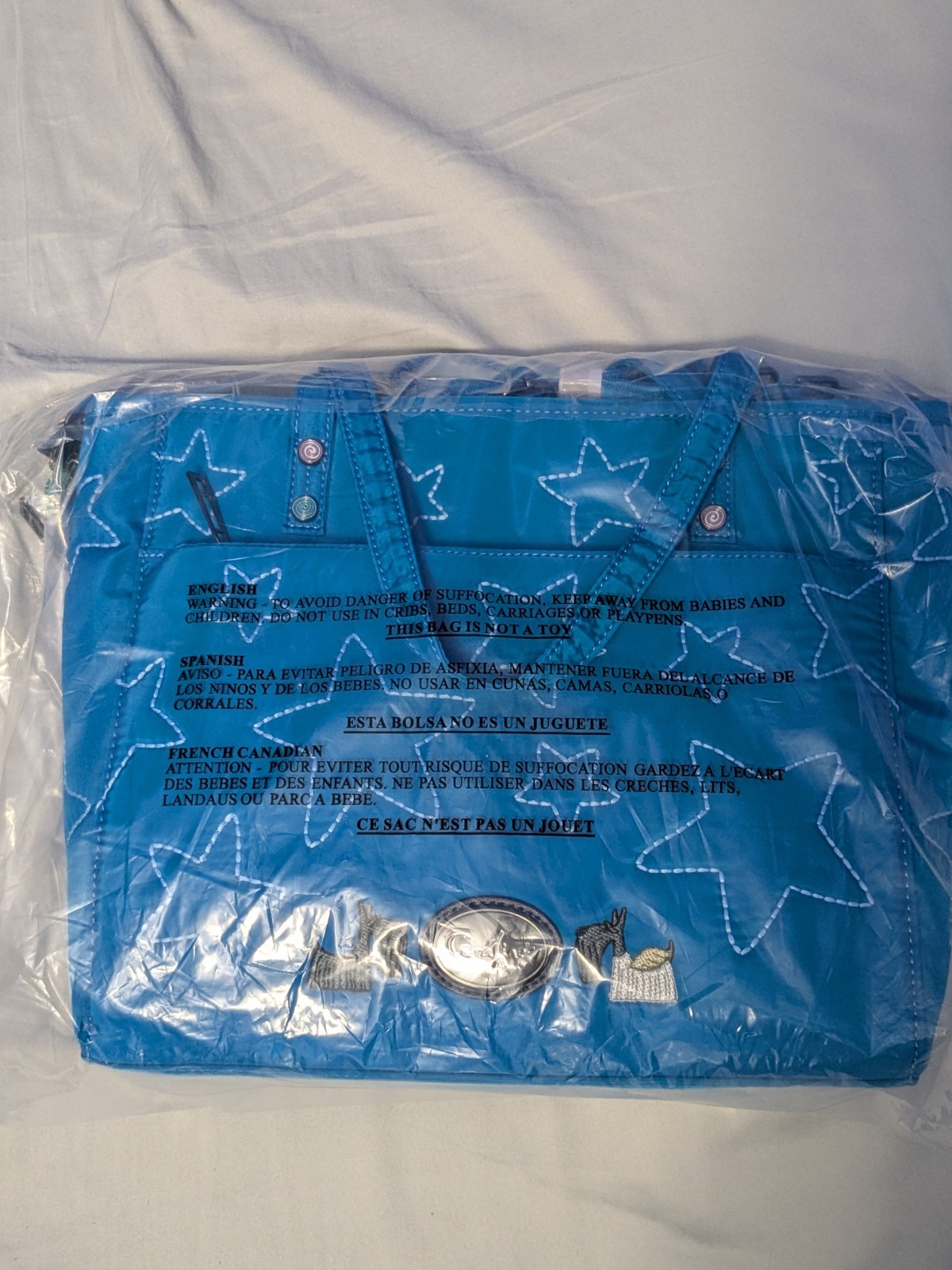 Coraline Stars Quilted Tote Bag With Bag Charms Coin Bag