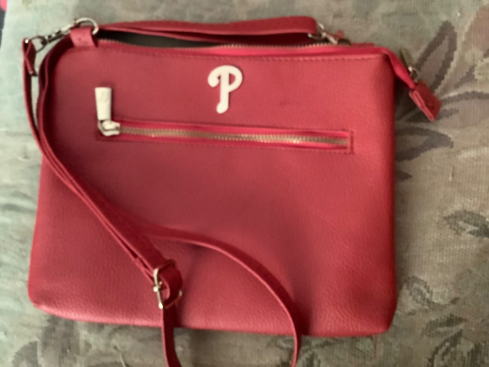 Red phillies purse used once excellent condition
