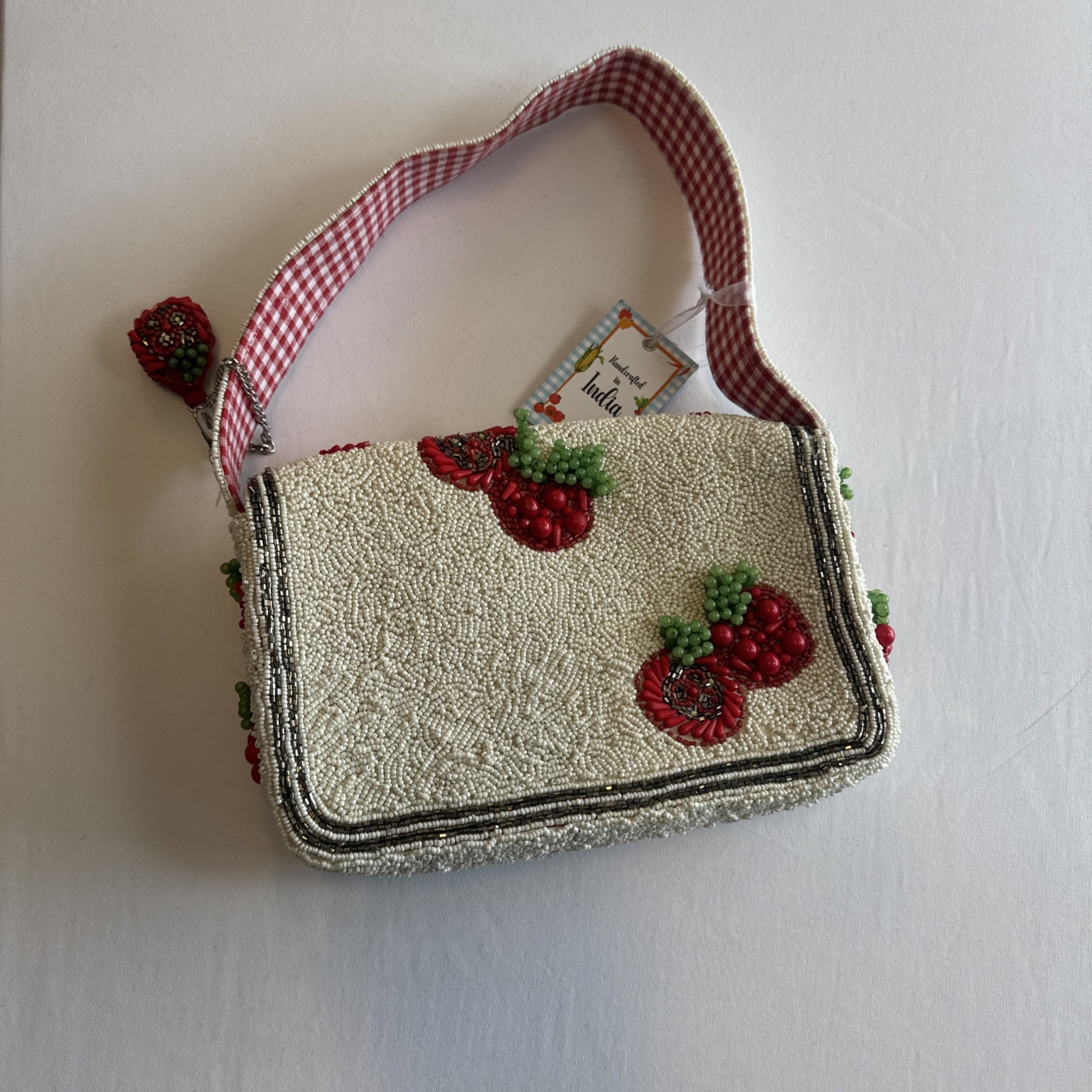 New Release Viral Beaded Tomato Garden Bag Handcrafted In India