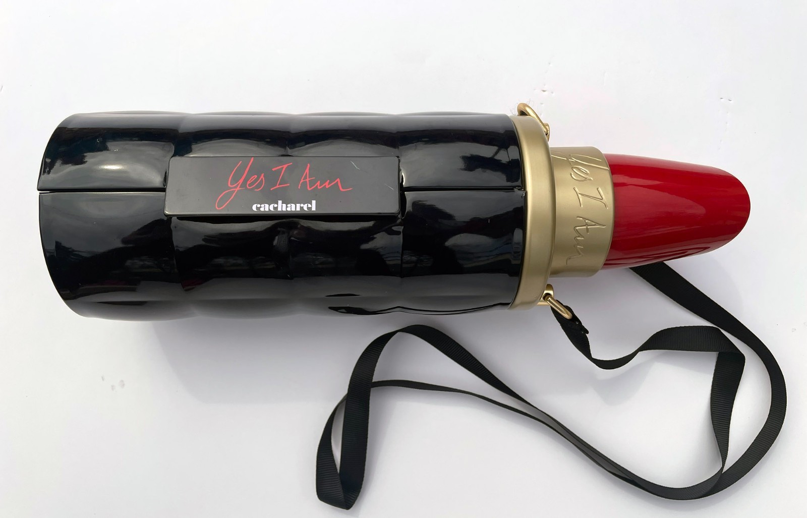 Rare CACHAREL ‘Yes I Am’ Promotional Lipstick-Shaped Hard Case Shoulder Bag