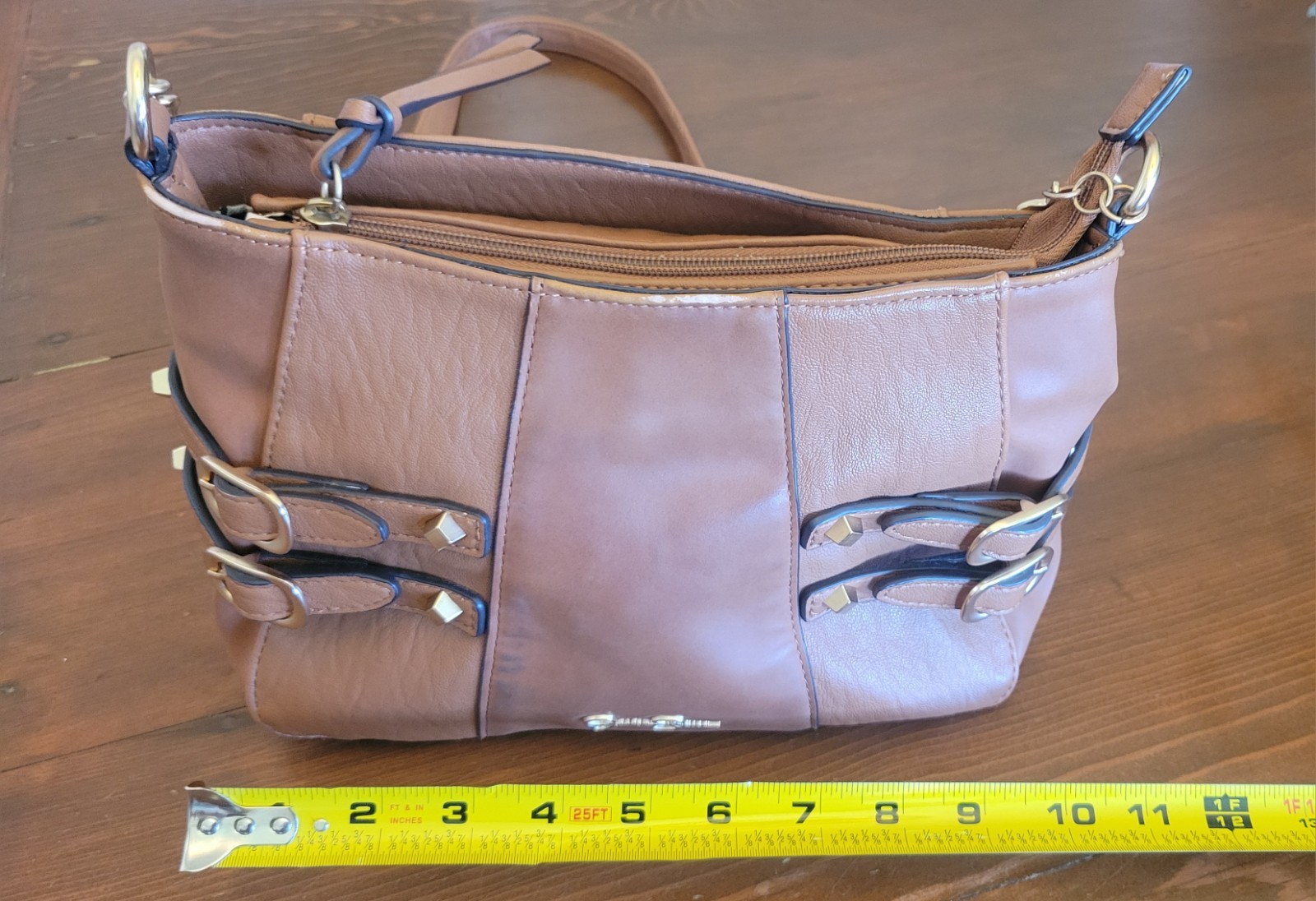 Jessica Simpson Med Size Crossbody Purse with Adjustable Strap Buckle Accents