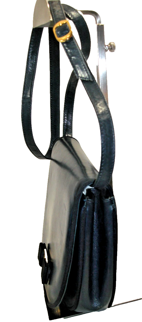 Salvatore Ferragamo Lovely Vera Bow Teal Blue Silky Leather Shoulder Bag EUC!