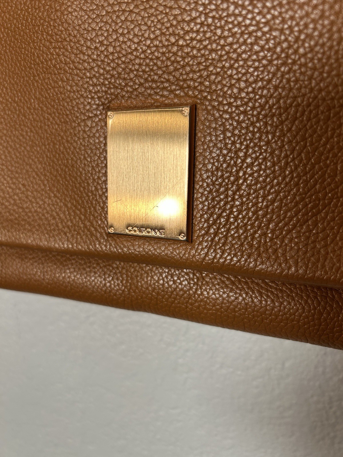 COURONNE Korean Luxury Leather Purse Jackie Crossbody Bag Brown