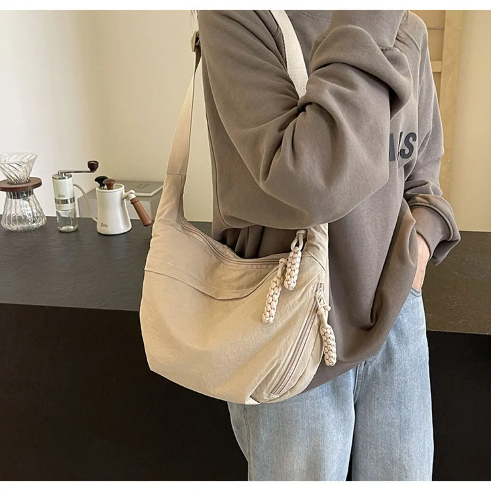 New Fashion Canvas Crossbody Bags Korean Simplified Shoulder Bag Large Capacity