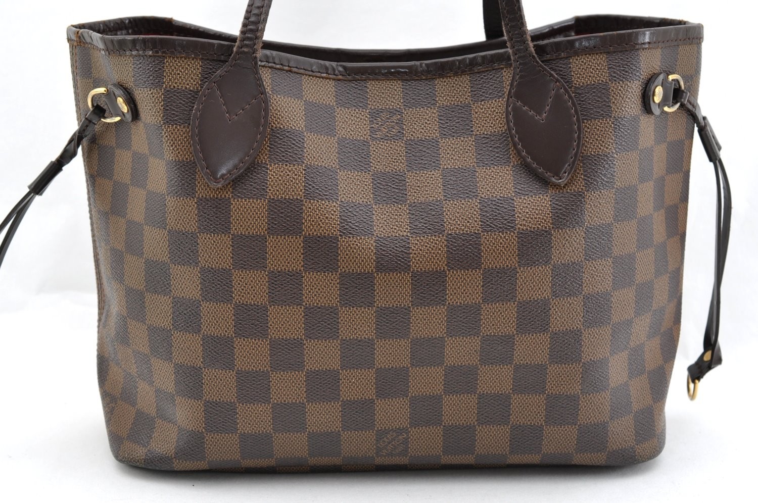 Authentic Louis Vuitton Damier Neverfull PM Shoulder Tote Bag N51109 LV AB701