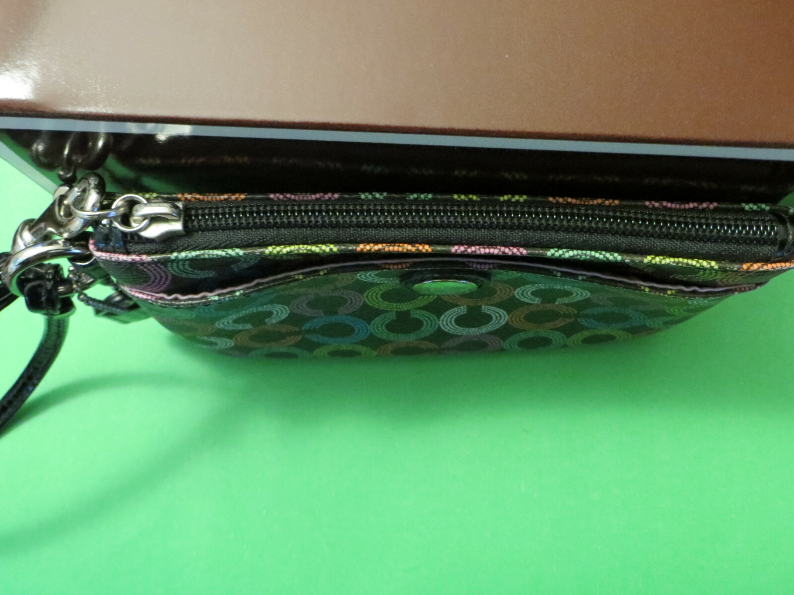 Genuine Coach Slightly Used in Original Box – Wristlet Colorful Circles