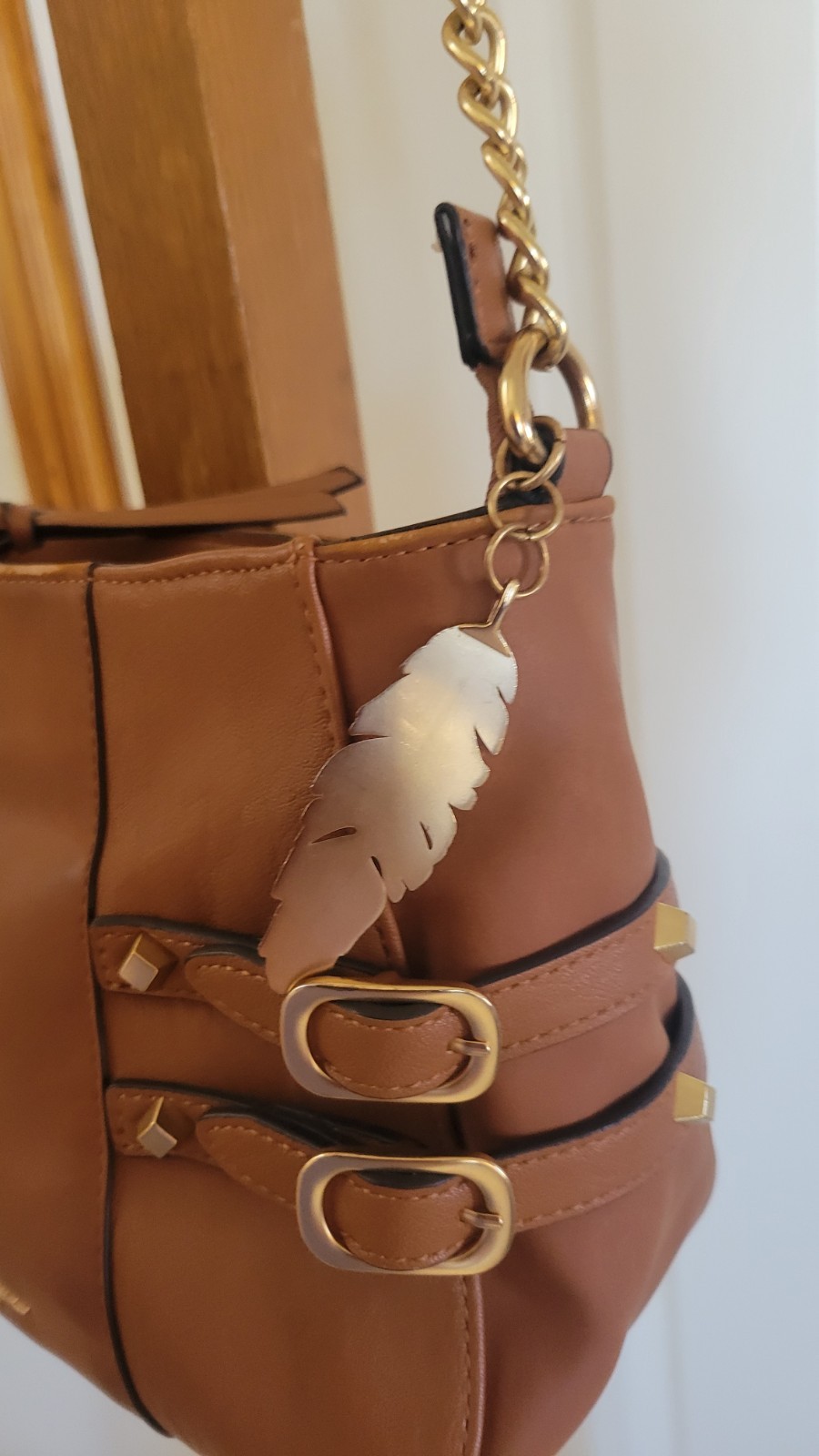 Jessica Simpson Med Size Crossbody Purse with Adjustable Strap Buckle Accents