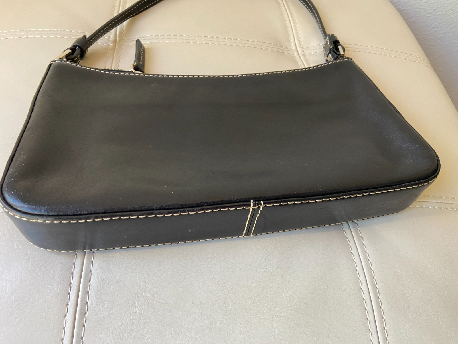 VTG NORDSTROM Black Leather Shoulder Bag Purse