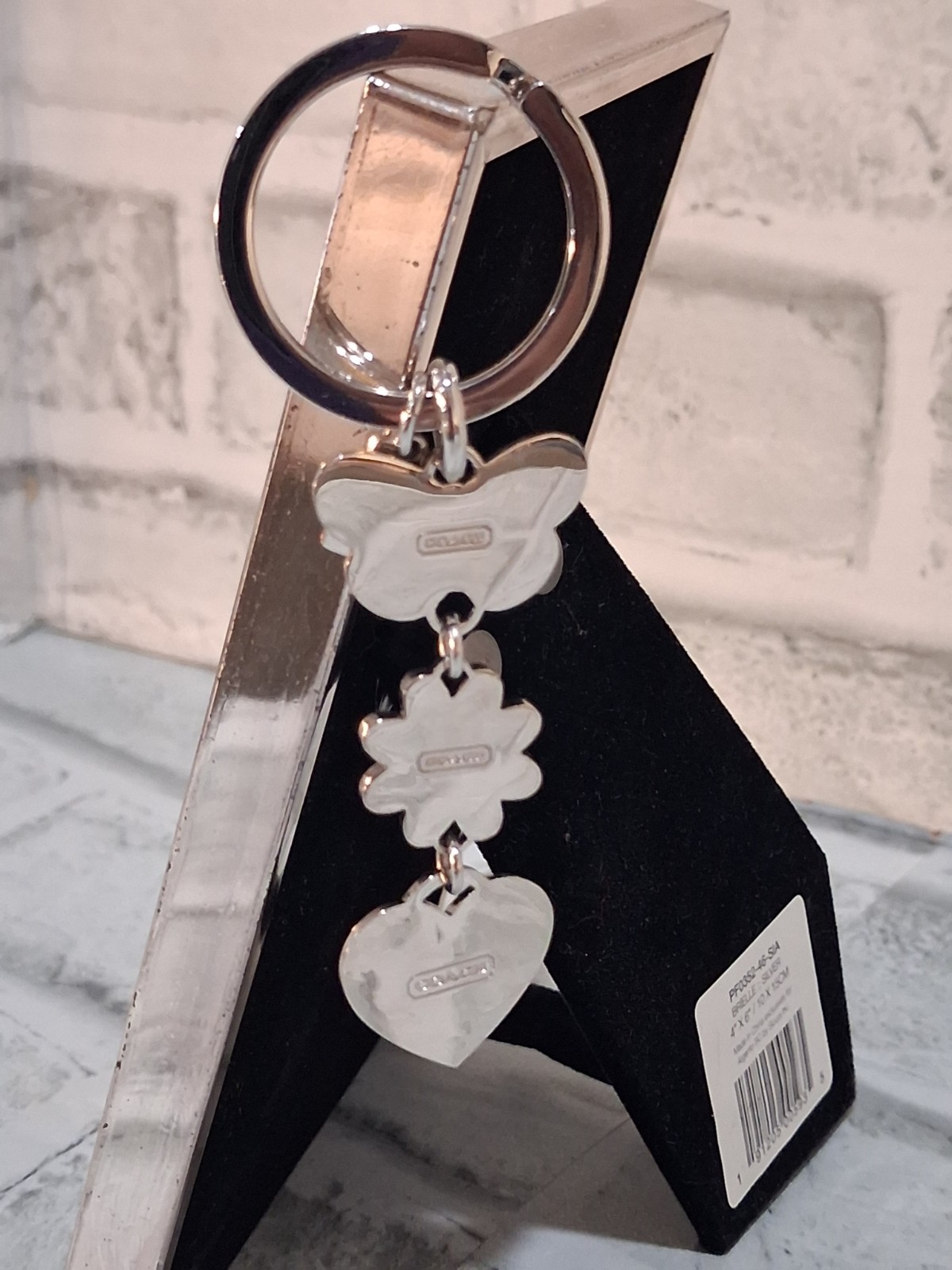 Vintage Coach Daisy Lavender Butterfly Heart Flower Key Chain – New W/O Tags