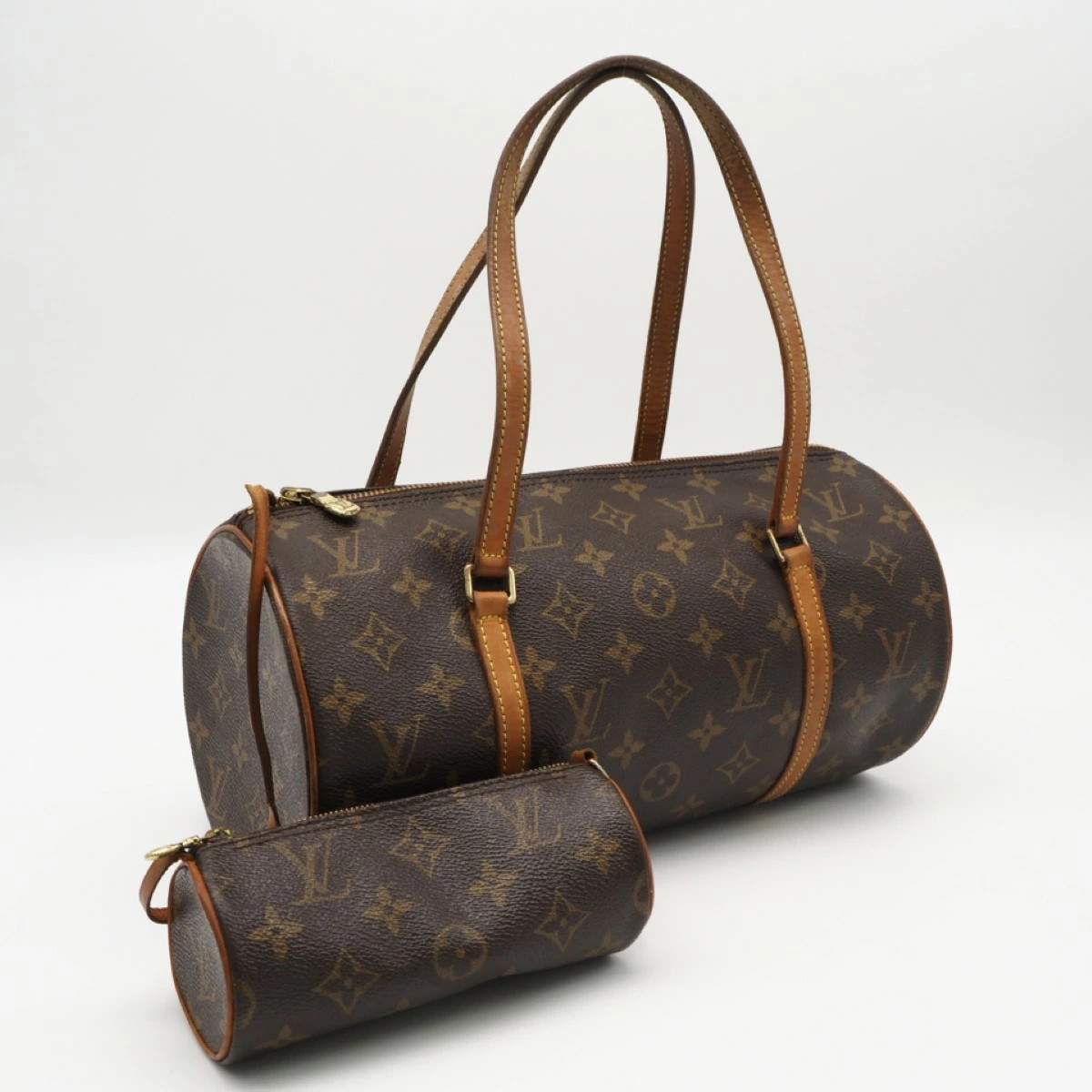 S Accepted Within 3 Days Louis Vuitton Papillon 30 M51365 Handbag Brown Coated
