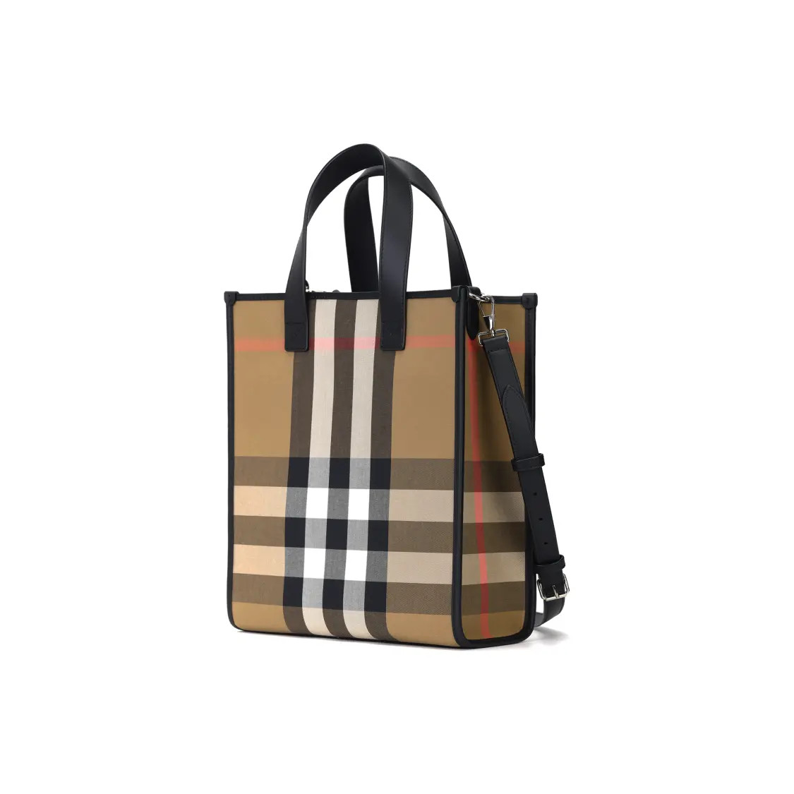 Burberry House Toggle Closure Canvas Shoulder Bag Unisex 10.2×4.3×12.2 in