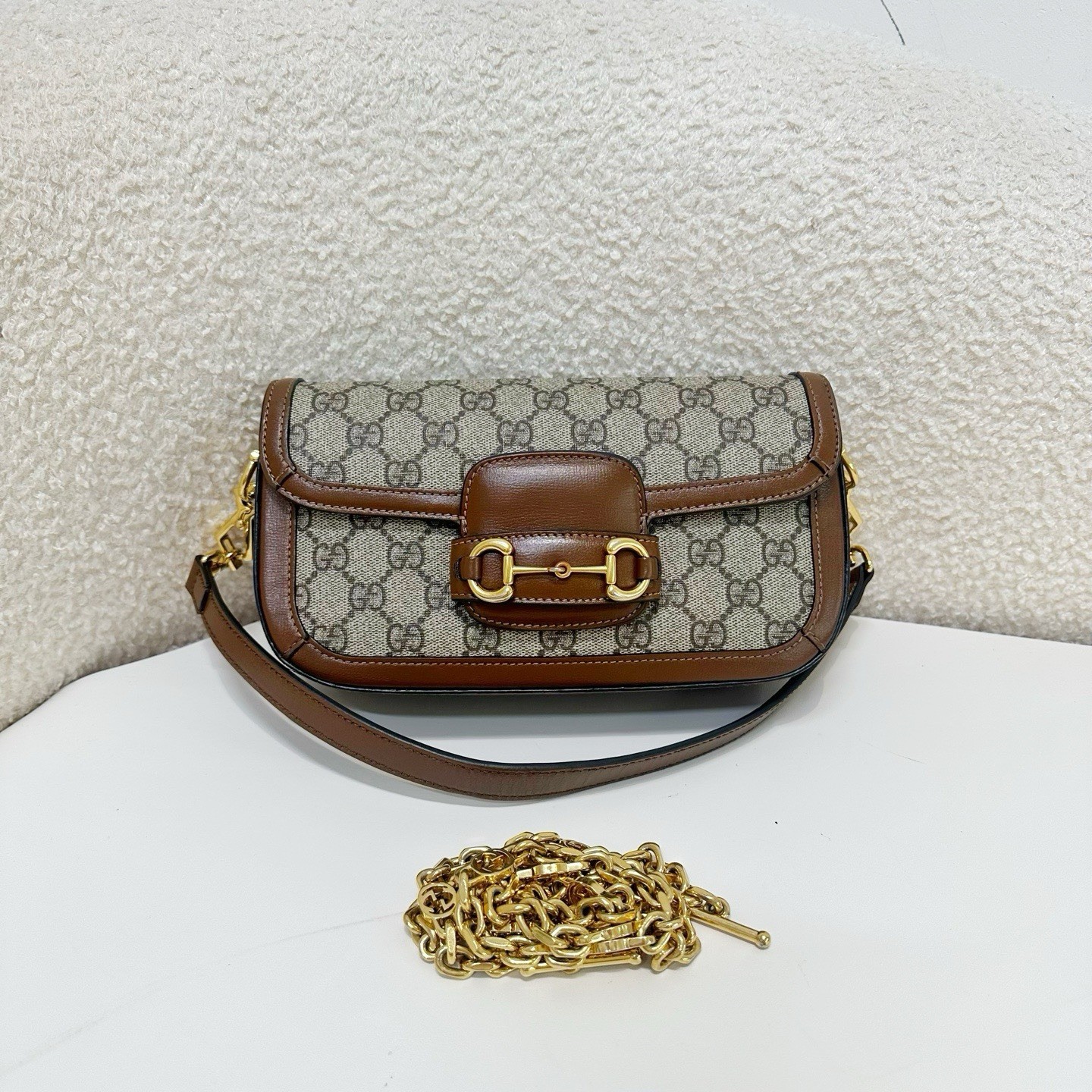 Gucci 1955 hosebit baguette saddle bag size: 23.5×13×5.5cm