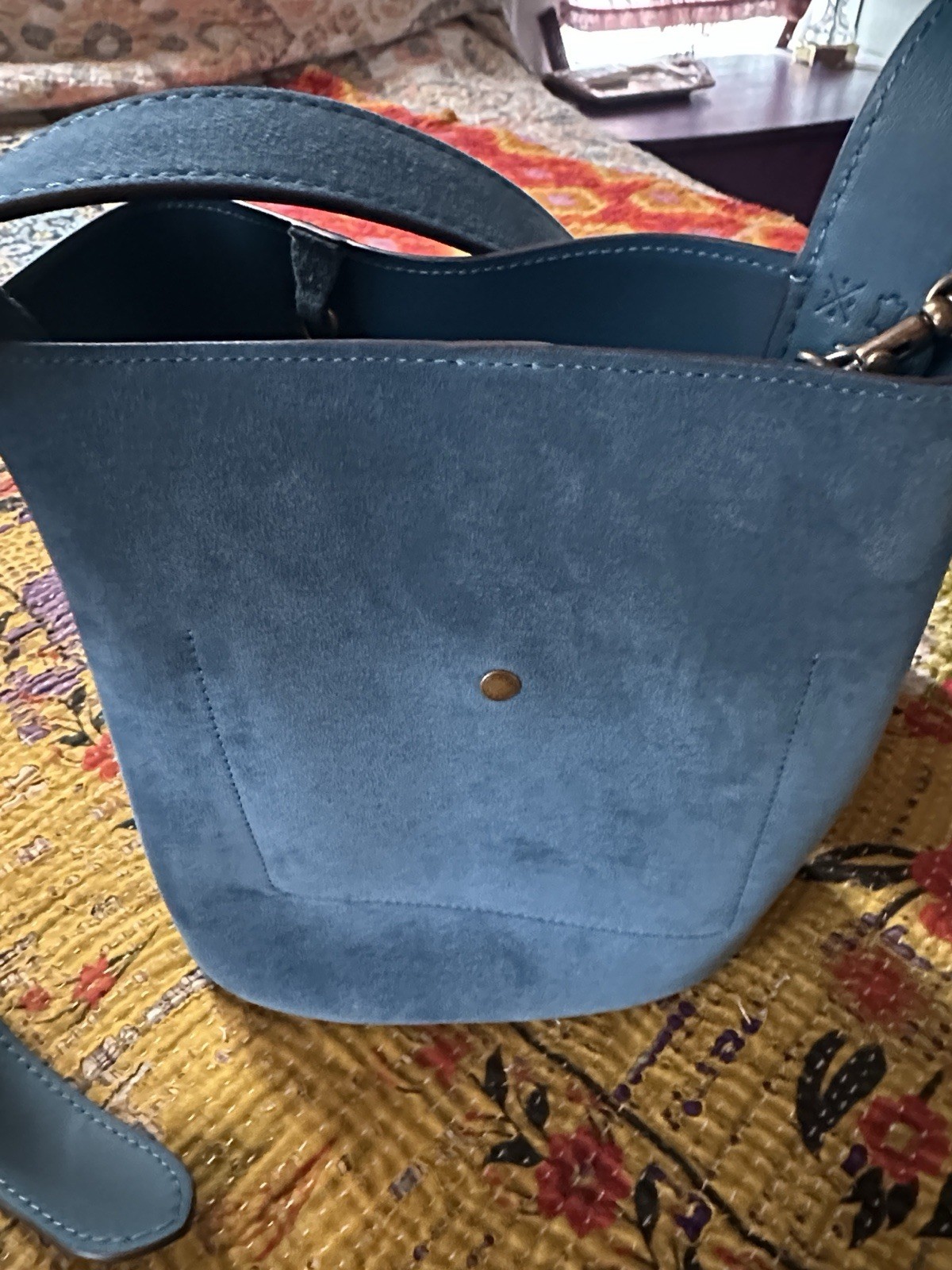 Coach Bleecker Bucket 21 in Sea Blue