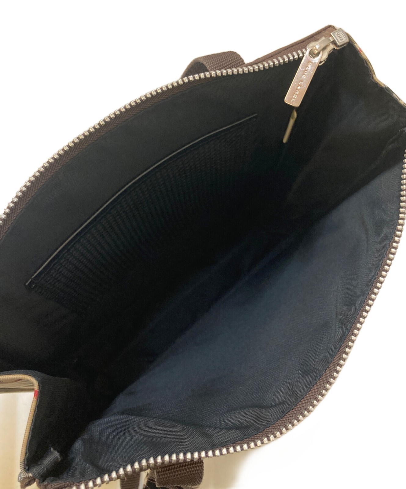BURBERRY BLUE LABEL Nova Check Panel Shoulder Bag Brown From Japan