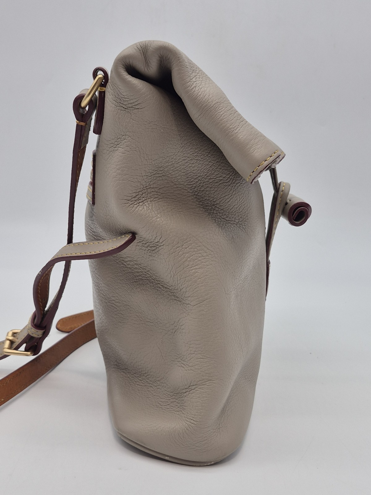 Dooney & Bourke Florentine Medium Toggle Crossbody Bag Leather Taupe Beige Purse
