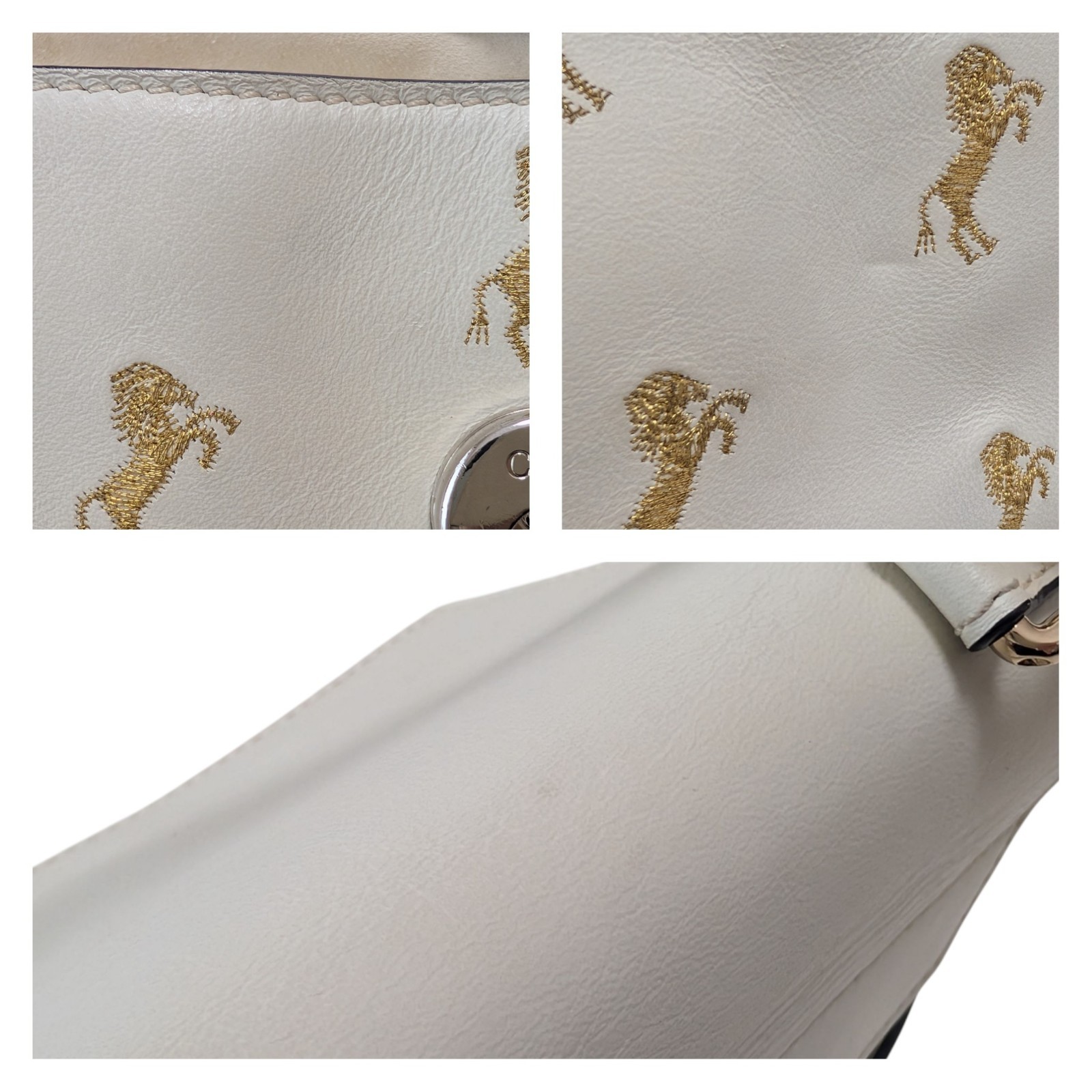 *Rare* Chloe Faye Day Hand Shoulder bag Little Horse Leather Ivory