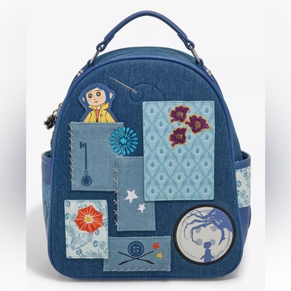 Coraline Patchwork Denim Mini Backpack, Wallet, & Cosmetic Bag – Exclusive
