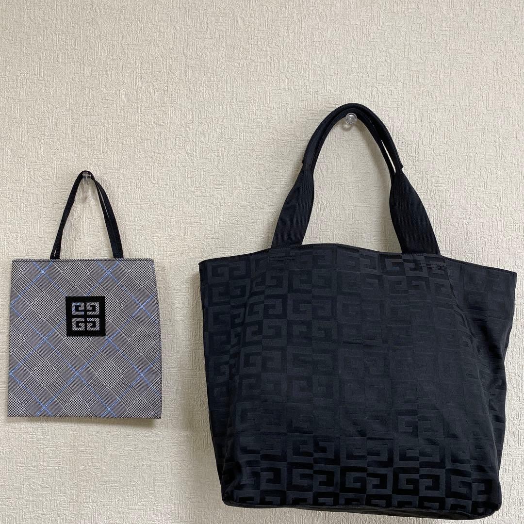 Givenchy Canvas Tote Bag, Used, 30.5x46x15cm, Leather Handles, Japan