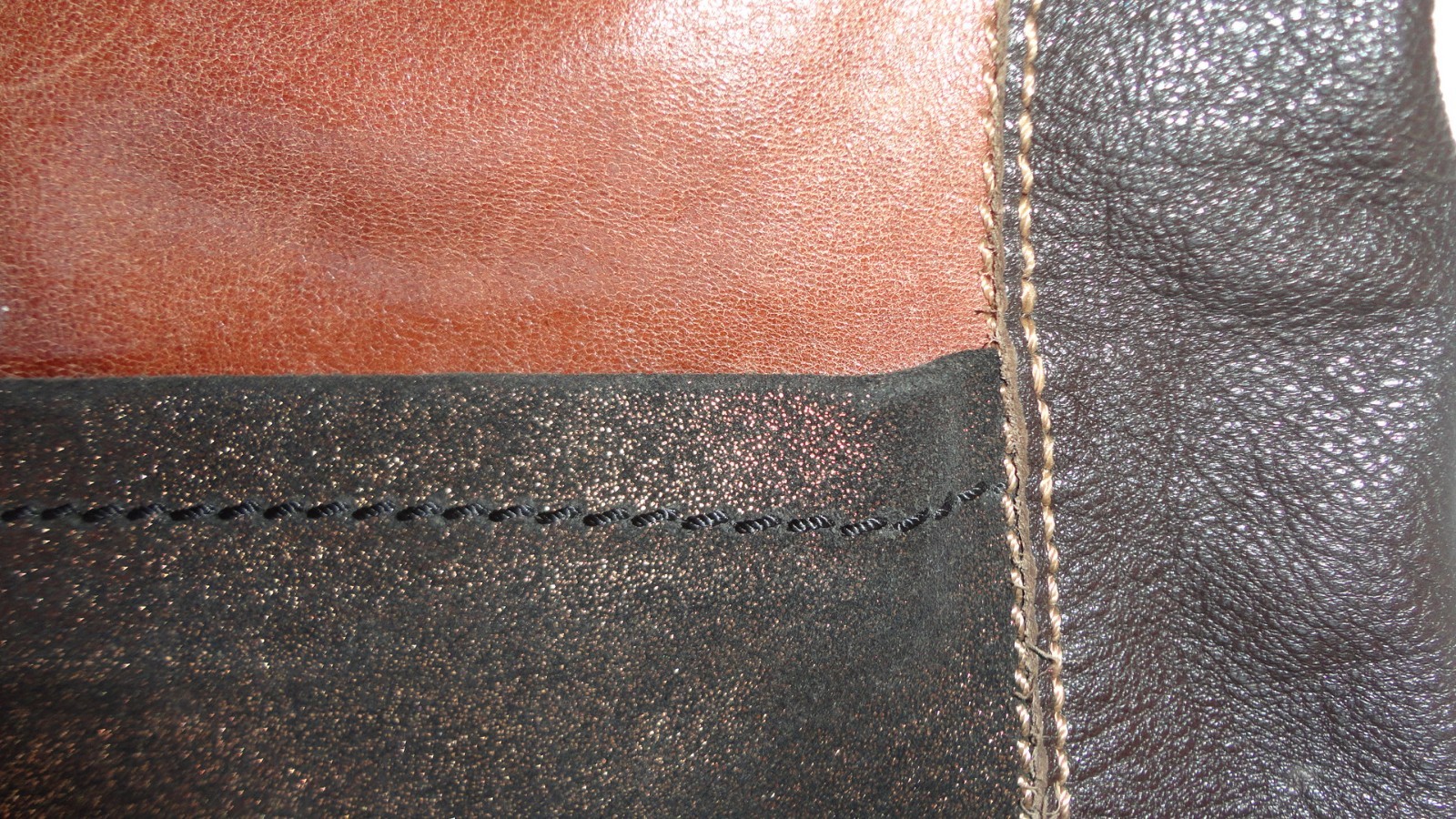 The SAC Large Multi-textured-colored Brown Leather Tote