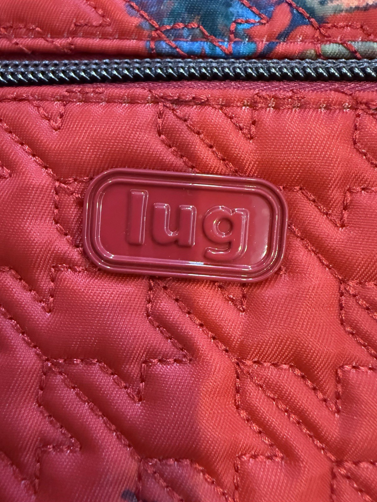 Lug Shimmy SE RFID-Blocking Crossbody Bag, Water-Repellent Polyester, Red