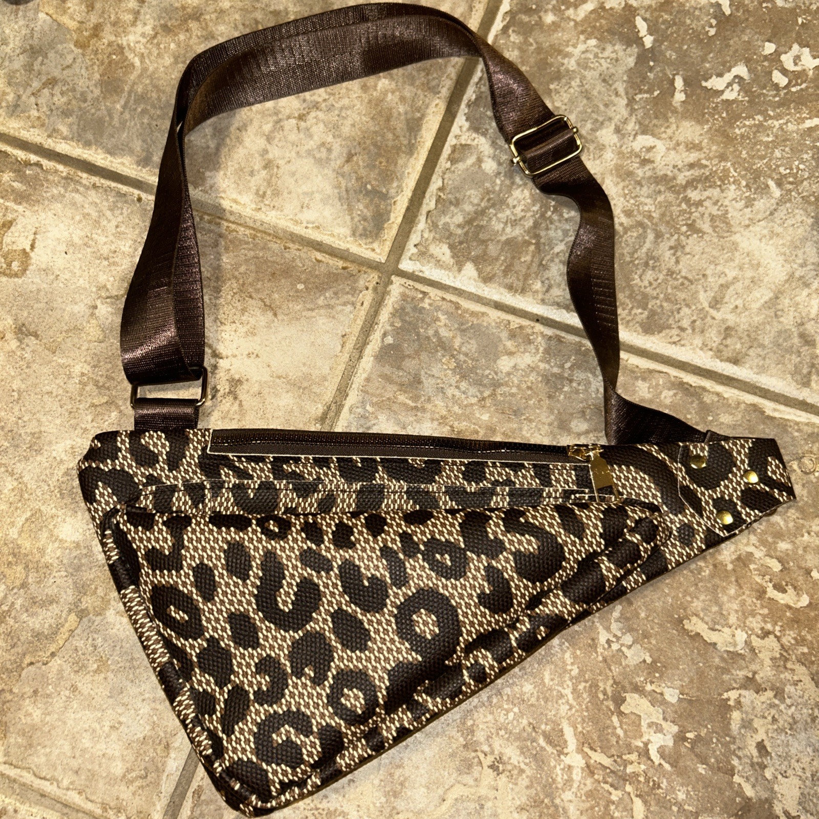 Cross Body Purse leopard Animal Print unbranded 14/12/8 inches