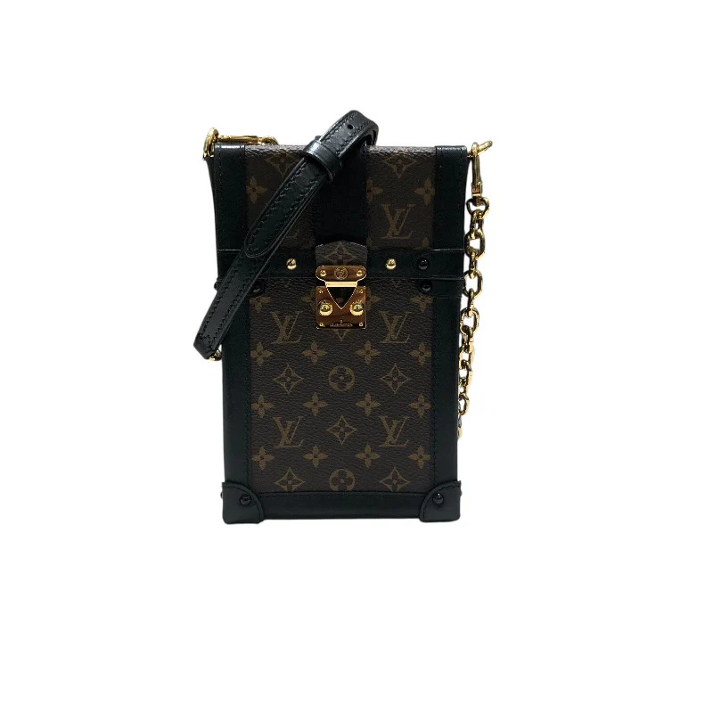 LOUIS VUITTON Pochette Trunk Vertical Brown PVC Shoulder Bag M63913 #OKB3227